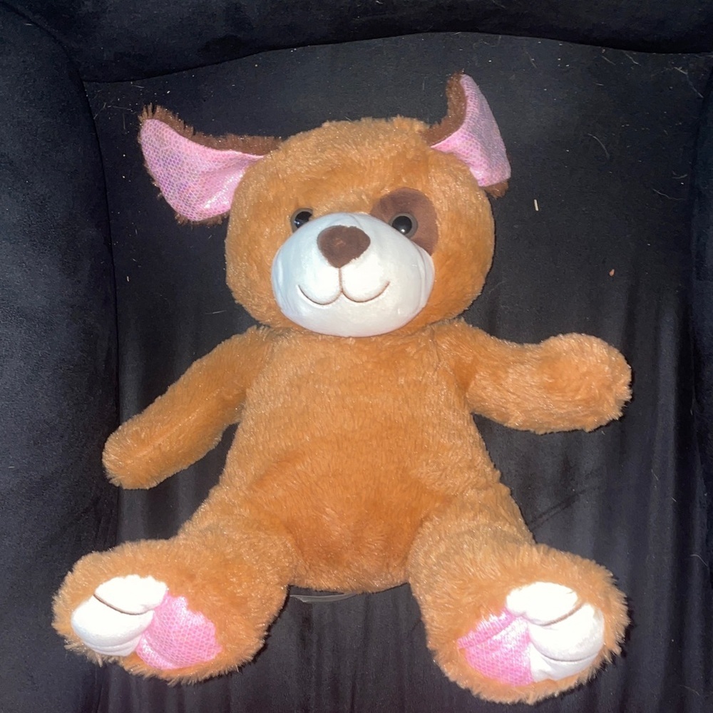 Adorable Brown Teddy Bear with Pink Accents